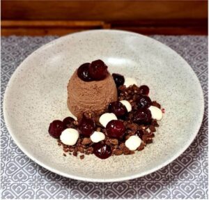 seasonal chocolate cherry dessert