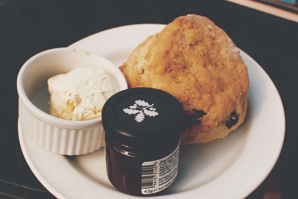 scone jam and cream