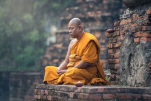 buddhist meditating