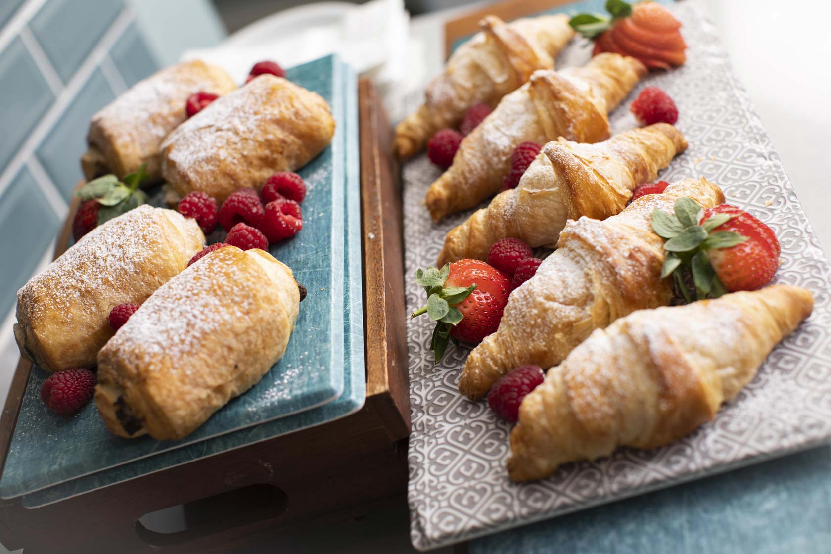 pastries at breakfast bar