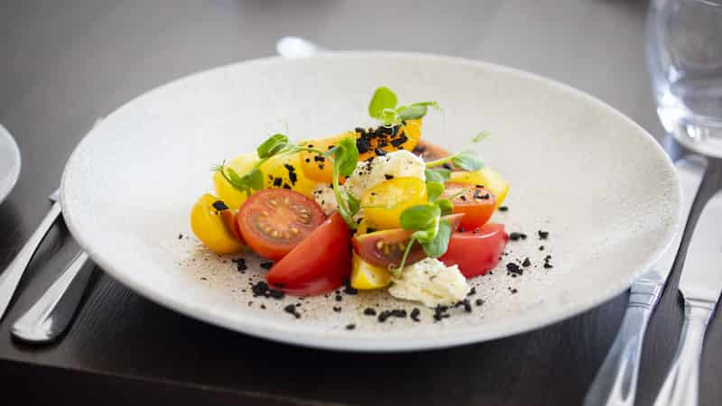 mozzarella and tomato salad Yarnfield Park restaurant