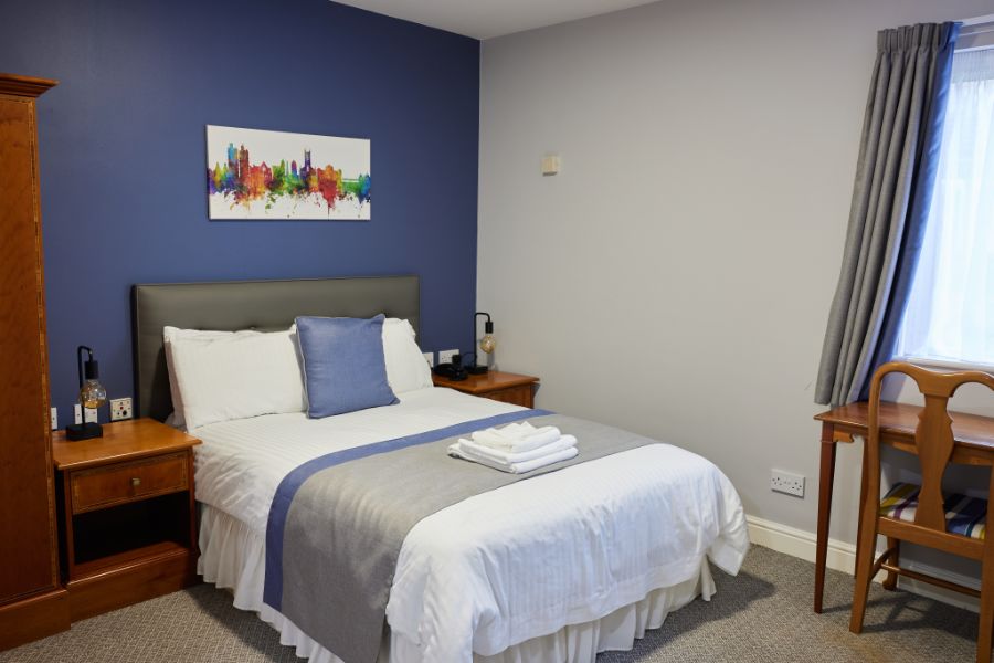 Yarnfield Park accommodation, double bedroom