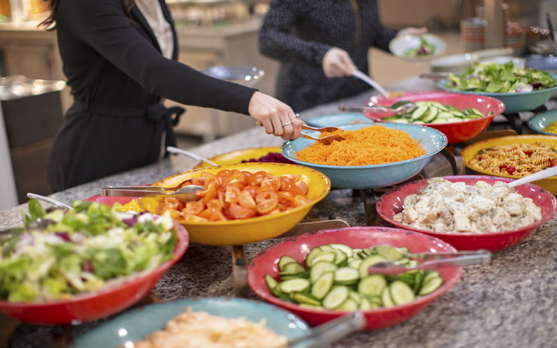 food buffet Yarnfield Park